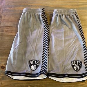 Brooklyn Nets Basketball Shorts. Two Pairs. New. Size YL.